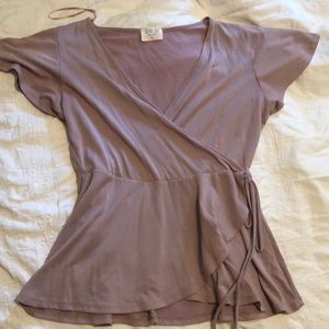Sienna sky wrap peplum top